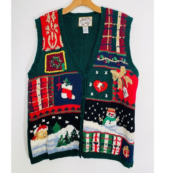 Heirloom Collectables Holiday Sweater Vest - Women's Size M - Ugly Awesomeness! - Picture 1 of 9